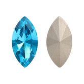Aquamarine Navette Shape High Quality Glass Pointed Back Fancy Rhinestones WholesaleRhinestone